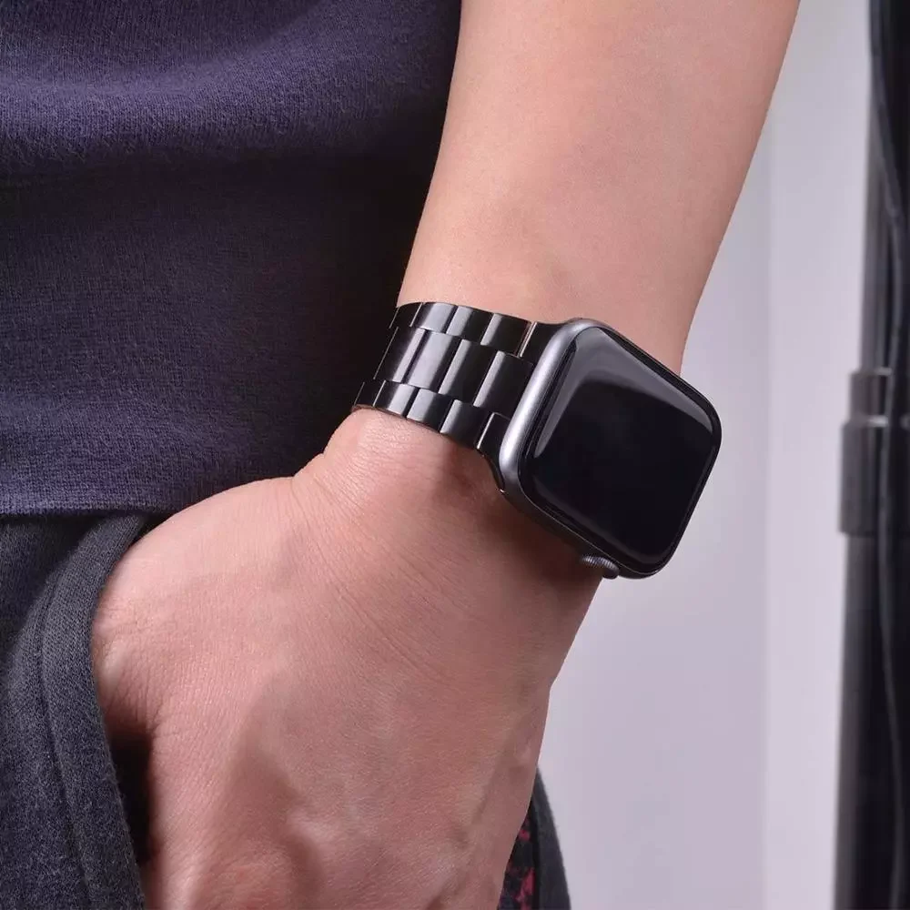 Strap For Apple Watch Series 7 6 5 4 3 Stainless Steel Bracelet pulseira Adapter correa for iWatch band 45mm 41mm 40mm 44mm 42mm