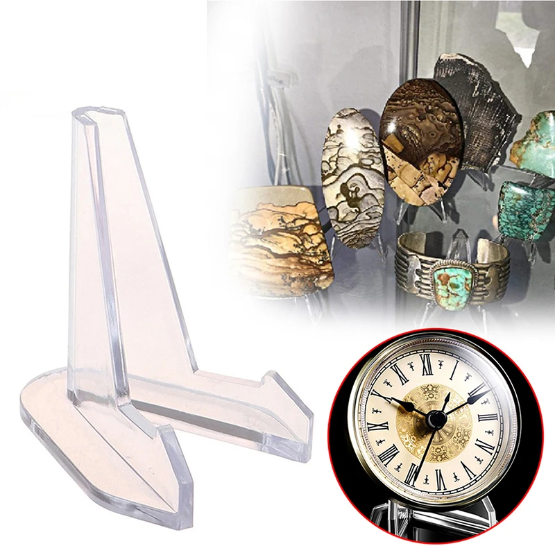 

5/10pcs Acrylic Coin Display Holders Mini Clear Collections Stand Rack for Displaying Watches Medals Badges Capsule Shelf