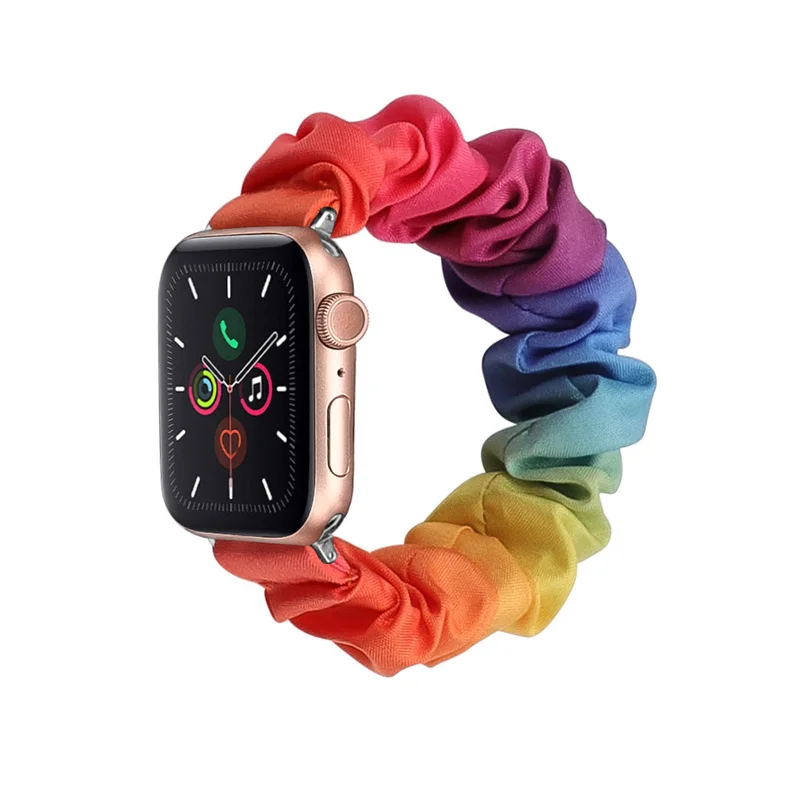 

Elastic Hair Band Strap Suitable for Apple Watch Bands 38mm 40mm 42mm 44mm Mans iWatch 22mm Bands for Apple Watch Band 6-1 SE