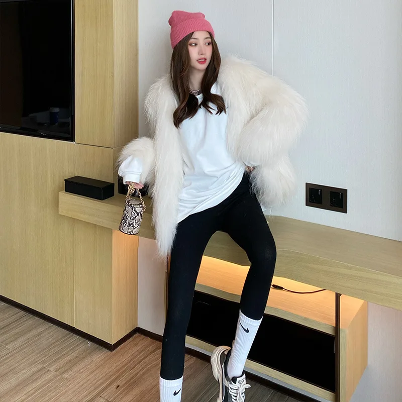 Winter High Quality Thick Warm Rex Rabbit Fur Grass Coat Spring New Soft Single Button Regular Beige High-end Real Fur Overcoat