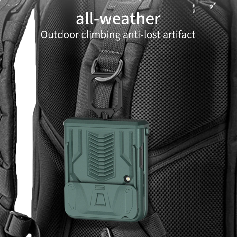 With Push Window Camera Protector Case For Samsung Galaxy Z Flip 4 Magnetic Case Z Flip 3 5G Shockproof Phone Cover Key Ring