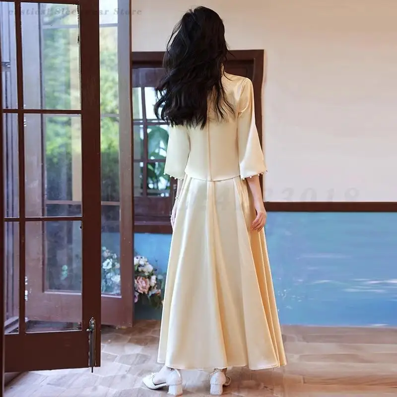 Китайское платье подружки невесты свадебные платья для помолвки традиционный