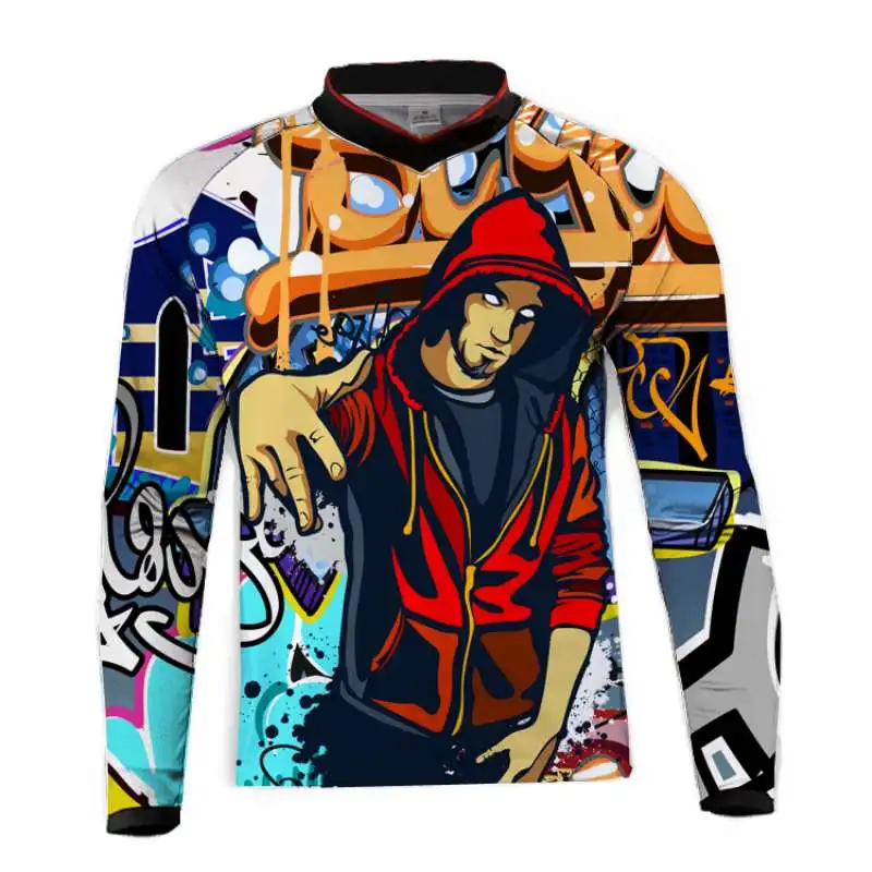 

Fashion Pattern Jersey Mountain Bike MTB Shirts Offroad DH Motorcycle Jersey Motocross Sportwear BMX Brand-clothing