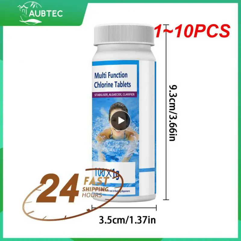 

1~10PCS Hot Multifunctional Effervescent Chlorine Tablets Swimming Pool Algaecide for Pool Bathtub Fish Tank