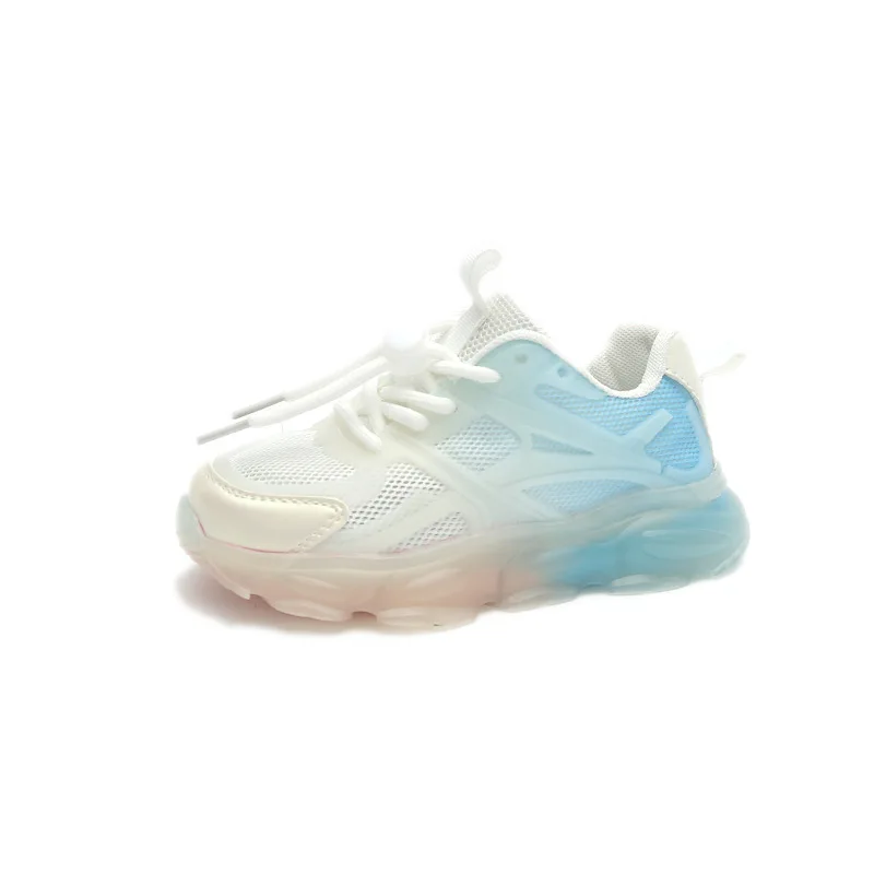 

Children Gradient Sneakers Autumn Boys Cool Noctilucent Mesh Running Shoes Girls Fashion Casual Shoes Baby Breathable Sneakers