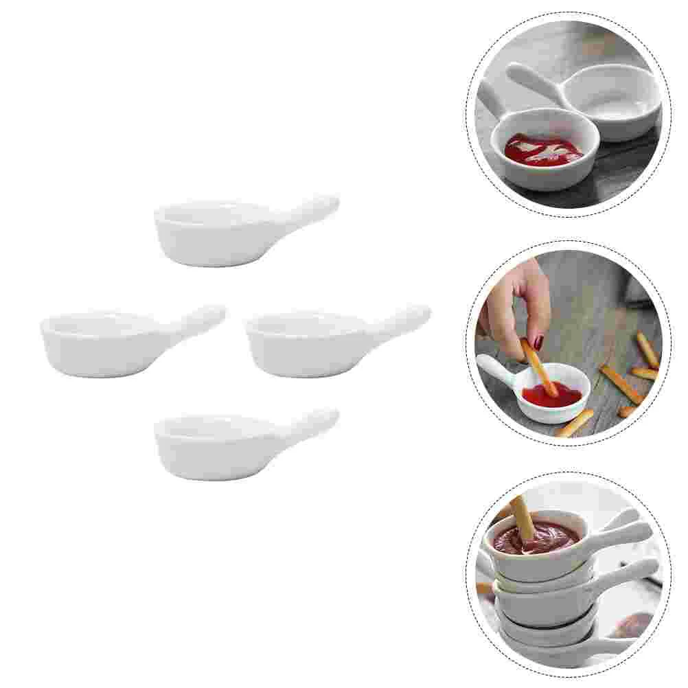 

Sauce Dish Dipping Plate Bowl Mini Bowls Soy Plates Sushi Spoon Snack Appetizer Handled Ceramic Flavor Side Cup Small Tea Light