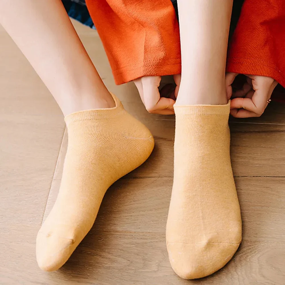 10 Pair Cartoon Embroidery Short Socks Women Cute Shallow Mouth Spring  Summer Cotton Socks Fashion College Style Student Sokken