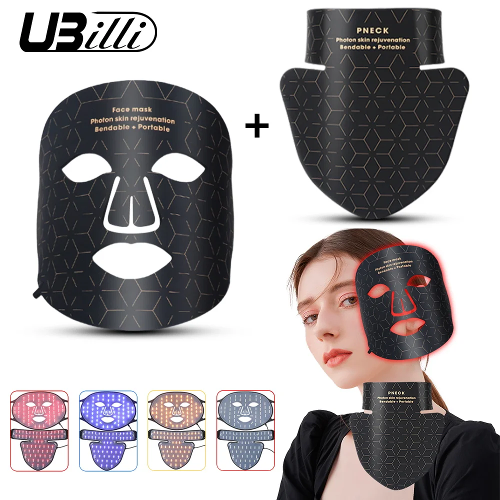 Светодиодная маска для лица 4 цвета красный светодиодный светильник