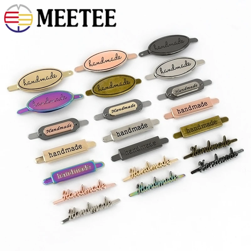 

10Pcs Meetee 35/36/40mm Bag Labels Tag Handmade Handcraft Decorative Buckles Clasp for Purse Metal Buckle DIY Sewing Accessories