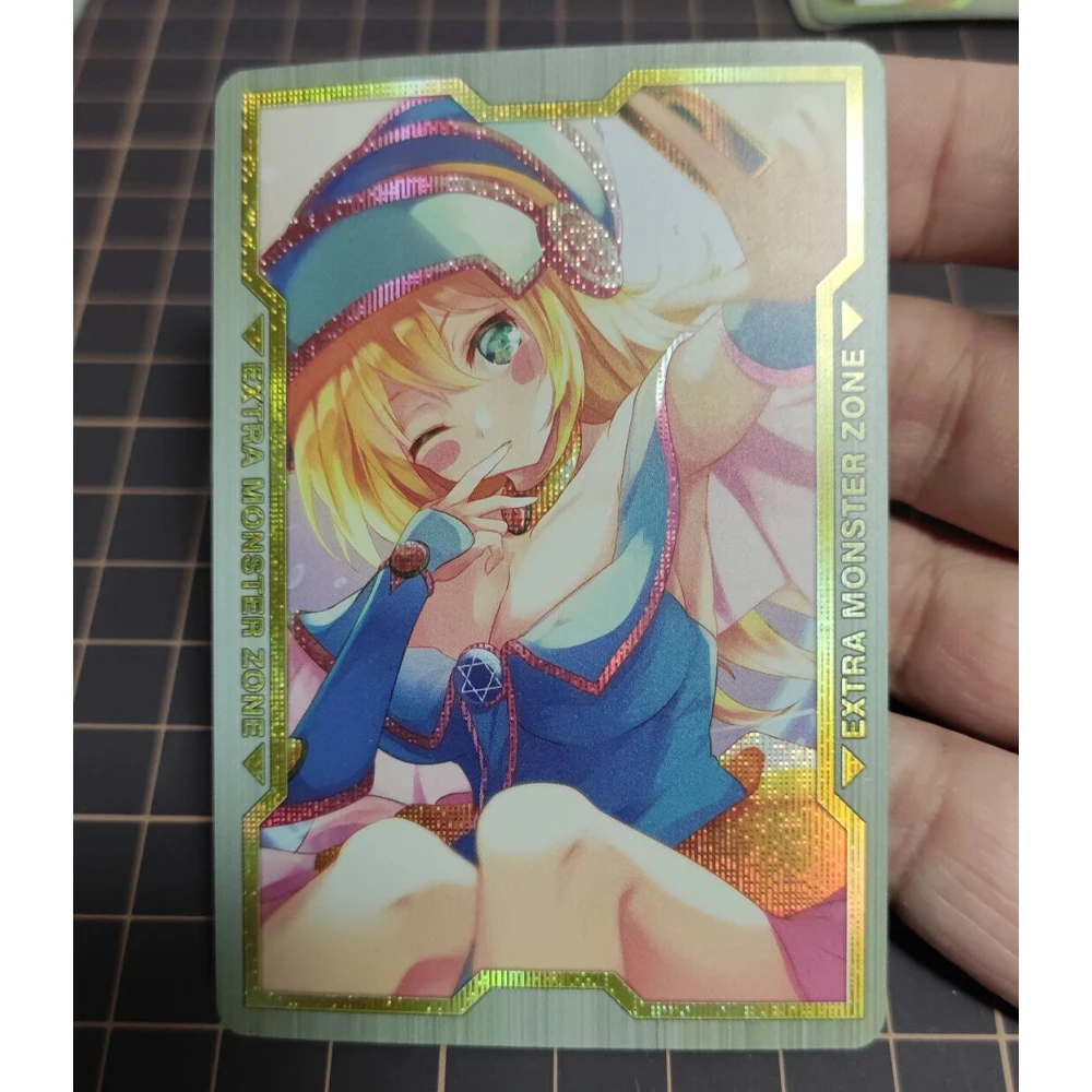 9Pcs/set Yu Gi Oh Duel Monsters Flash Card lithography card Anime sexy Black Magician Girl Game Collection Cards Gift Toys - купить по