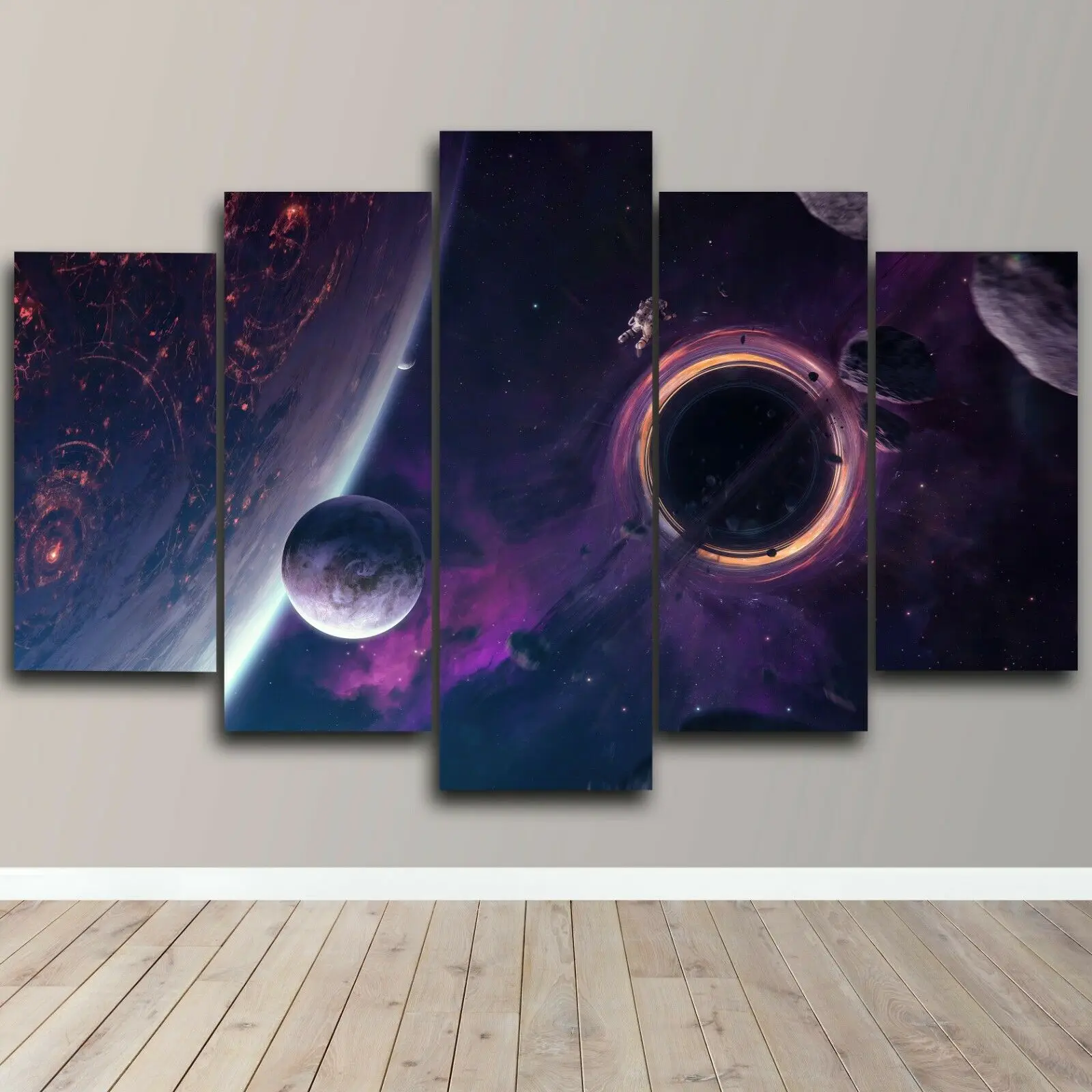 

5 шт., настенный постер на холсте с изображением планеты Галактики