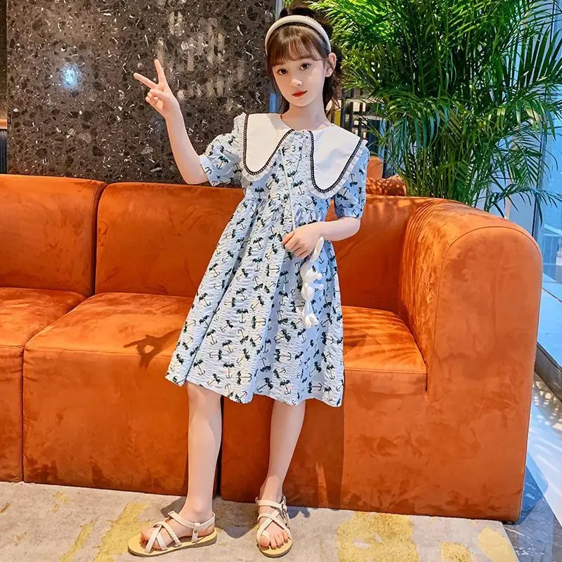 Летнее платье с открытыми плечами для девочек 4-13 лет | Детская одежда и обувь