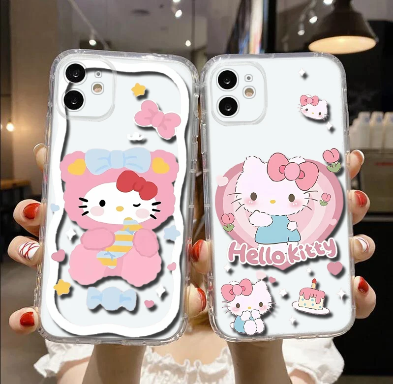 Мягкий чехол hello kitty для Samsung A7 A70 A71 A72 A8 A9 J2 J4 J5 J6 J7 J9 M30S M31 M51 M23 A04 A14 A23 A34 A54