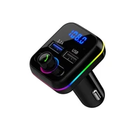 car mp3 music player bluetooth compatible v5 0 hands free call usb u disk fm transmitter fast charger