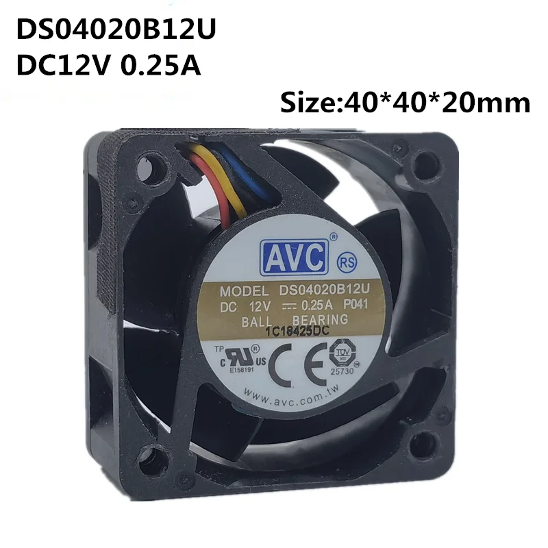 Оригинальный DS04020B12U 4 см 12 В 0.25A 4020 четырехпроводной PWM контроль температуры маленький вентилятор переключатель вентилятор охлаждения сервера