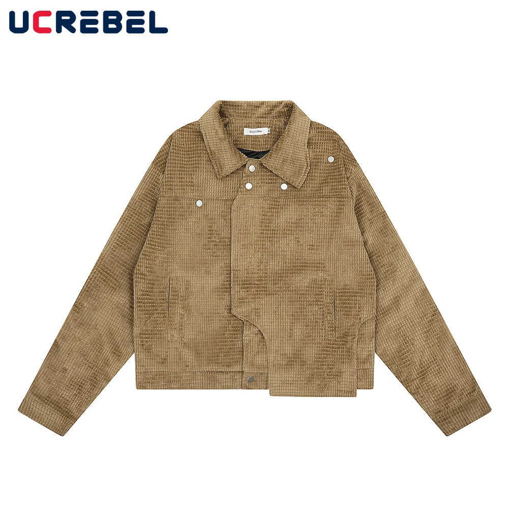 

Мужская Вельветовая куртка с длинным рукавом, в стиле ретро