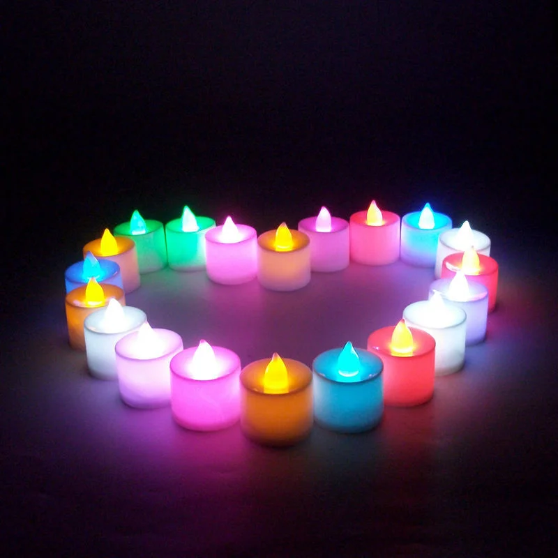 

Transparent LED electronic candle lamp creative romantic Valentine's Day proposal and confession props