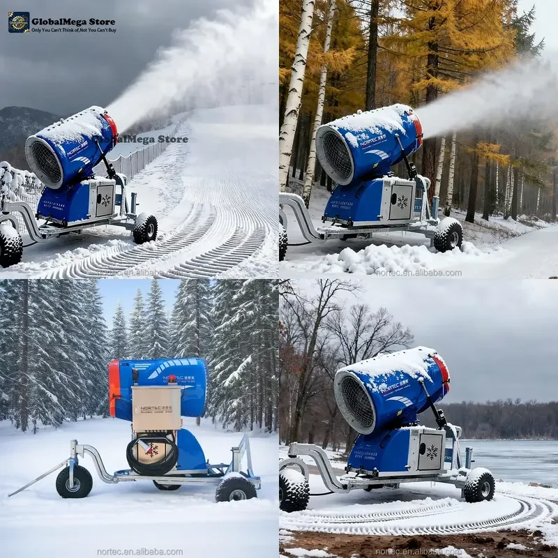 Фото Снегогенератор (снежная пушка) для производства высококачественного снега, способствующий развитию горнолыжных курортов и улучшению качества катания на лыжах №1