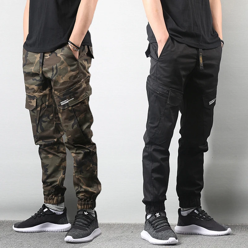 Streetwear Fashion Men Jeans Loose Fit Big Pocket Casual Cargo Pants Hombre Camouflage Military Trousers Hip Hop Joggers Men