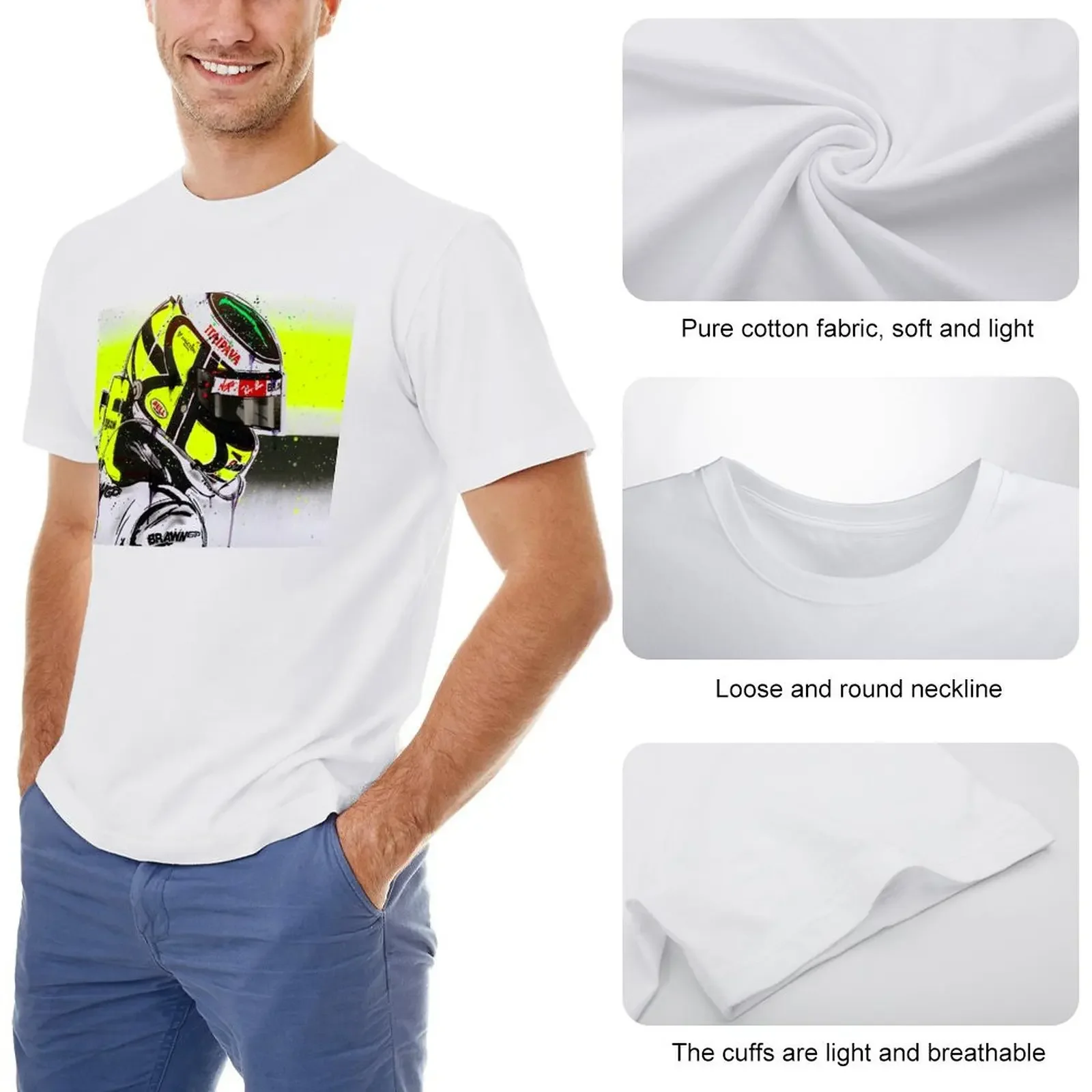 Вязаная кнопка-Brawn GP F1 граффити картина DRAutoArt футболка с винтажным рисунком