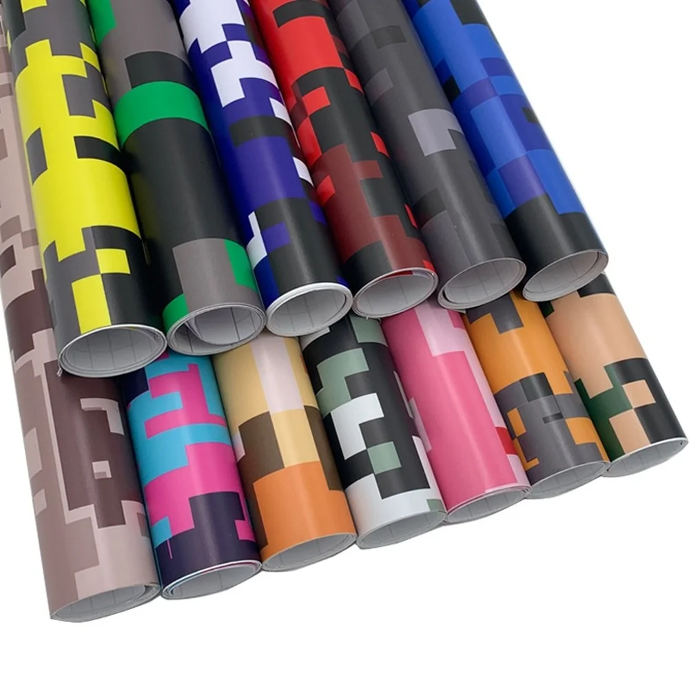 

Digital Camo Vinyl Film Camouflage Car Wrap Film Bike DIY Computer Laptop Scooter Motorcycle Car Styling Foil Pixels Film Wraps