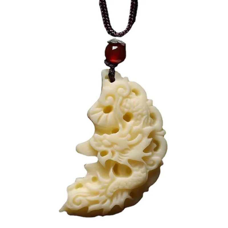 Универсальная резьба подвеска в виде ореха цвета слоновой кости мужское и