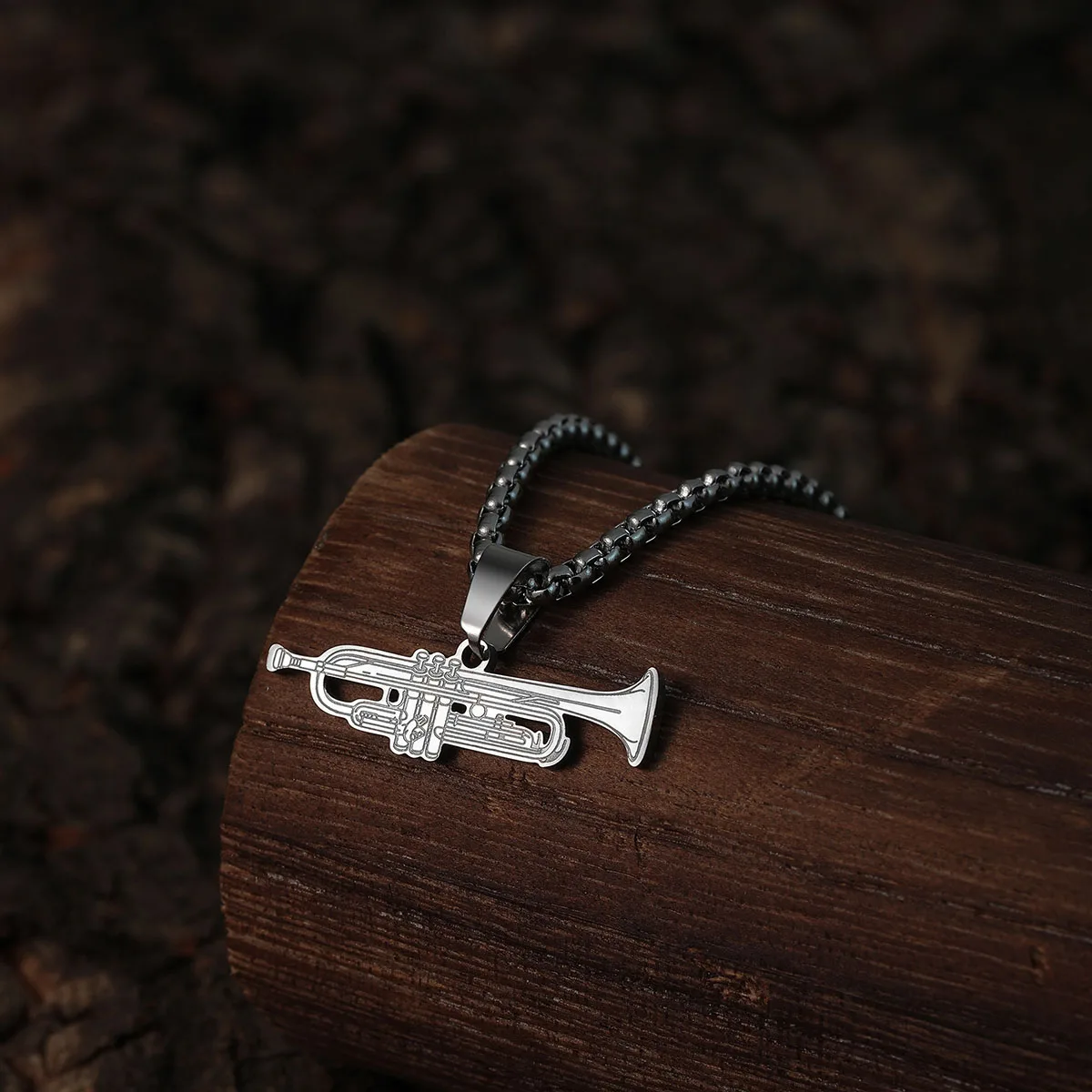 Ожерелье ручной работы из нержавеющей стали с подвеской-трубой для женщин