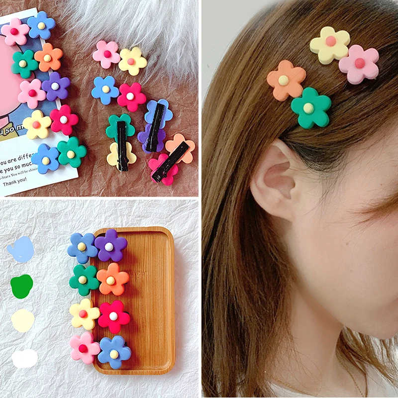 

Headwear Hairclips Barrette Hair Clip Hair Accessories Resin Hair Clip Side Clips Candy Color Flower Hairpins