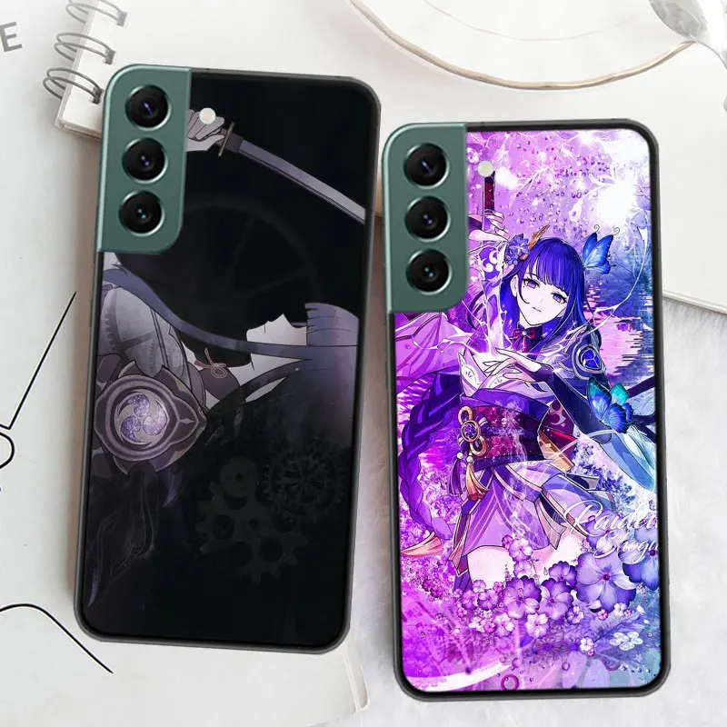 Популярный чехол для телефона Genshin Impact Raiden Shogun Samsung S8 Galaxy Note 20 Ultra 10 Lite 9 8 M12 M21 M30S M31 M32