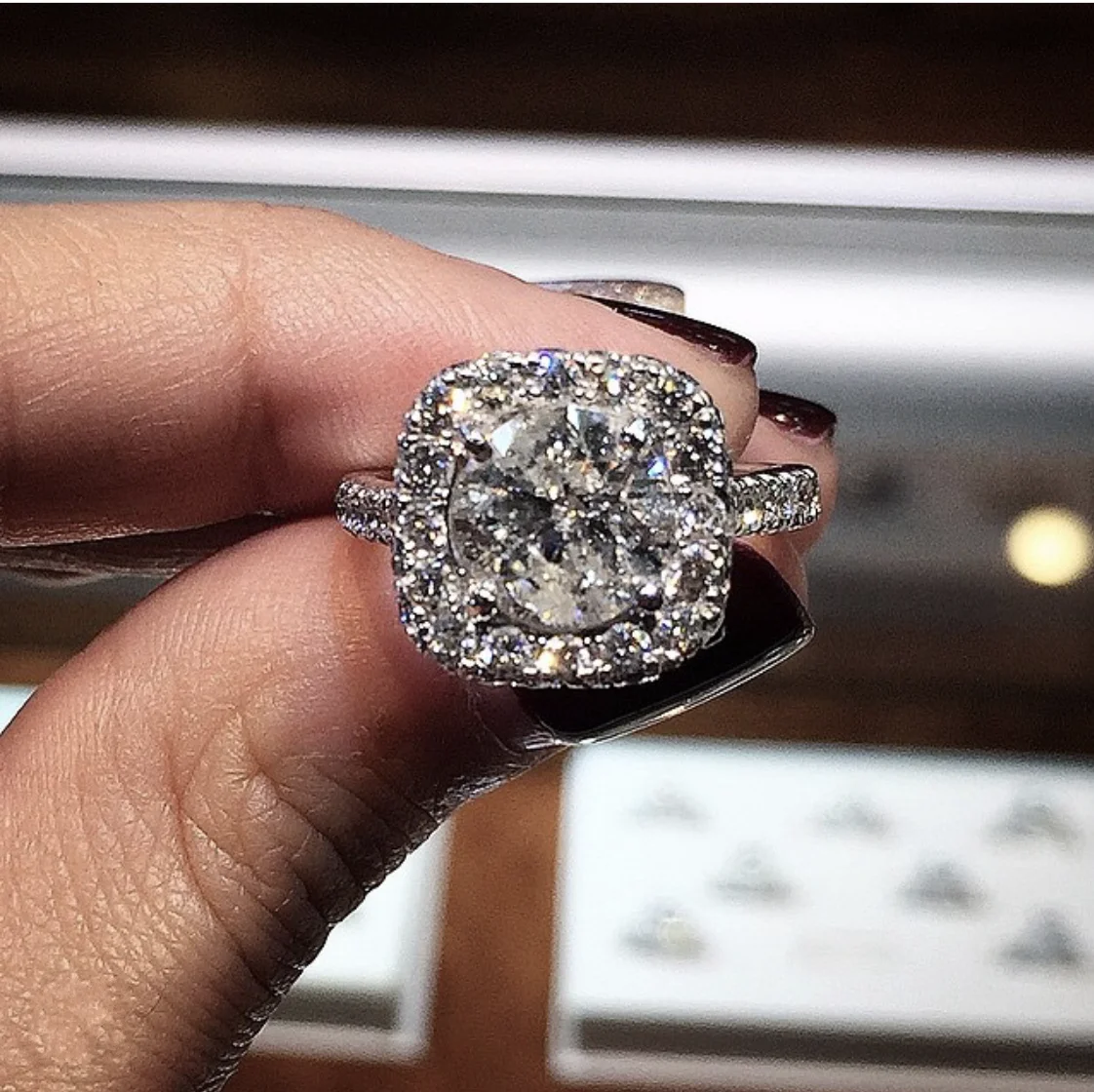 

Fashion S925 Wedding Rings For Women Silver Square Simple Classic Jewelry Bridal Wedding Engagement Bijoux Femme Wholesale