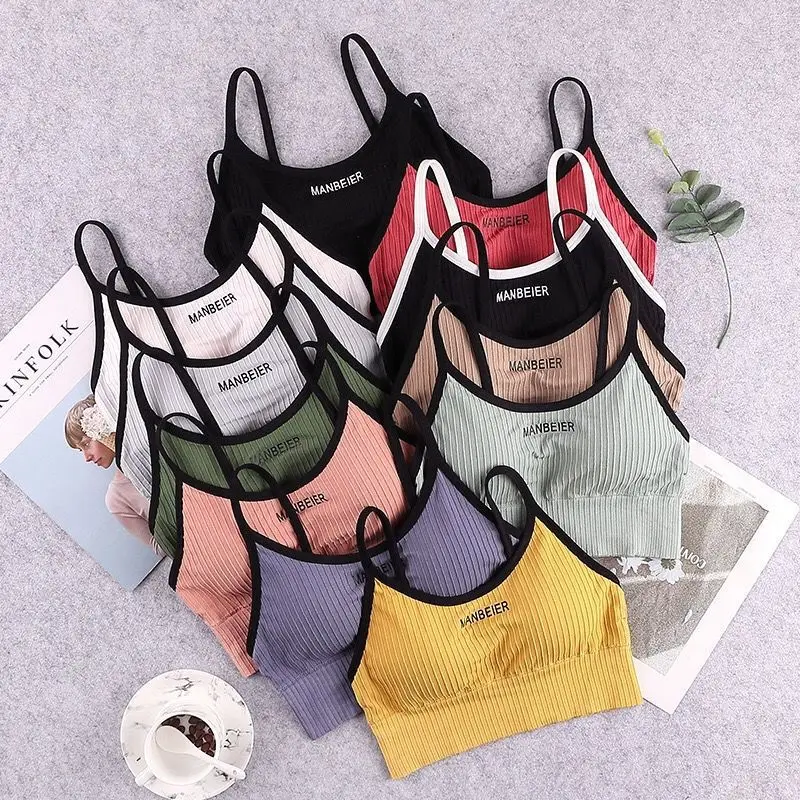 

Cotton Sexy Thin Underwear Women Sports Fitness Top Soft and Comfortable Multi Color Seamless Underwear Bra Sujetadores Sexis