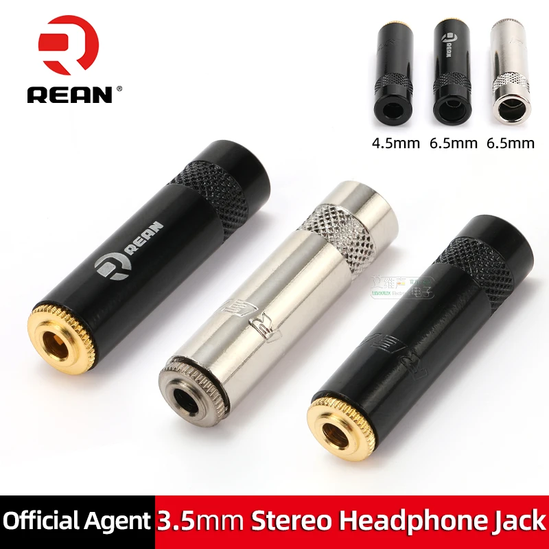 

NEUTRIK REAN Jack 3.5mm Stereo Female Plug 1/8" 3 Pole TRS Headphone Computer Repair Gold Tin Plated Welding Soldering Plug