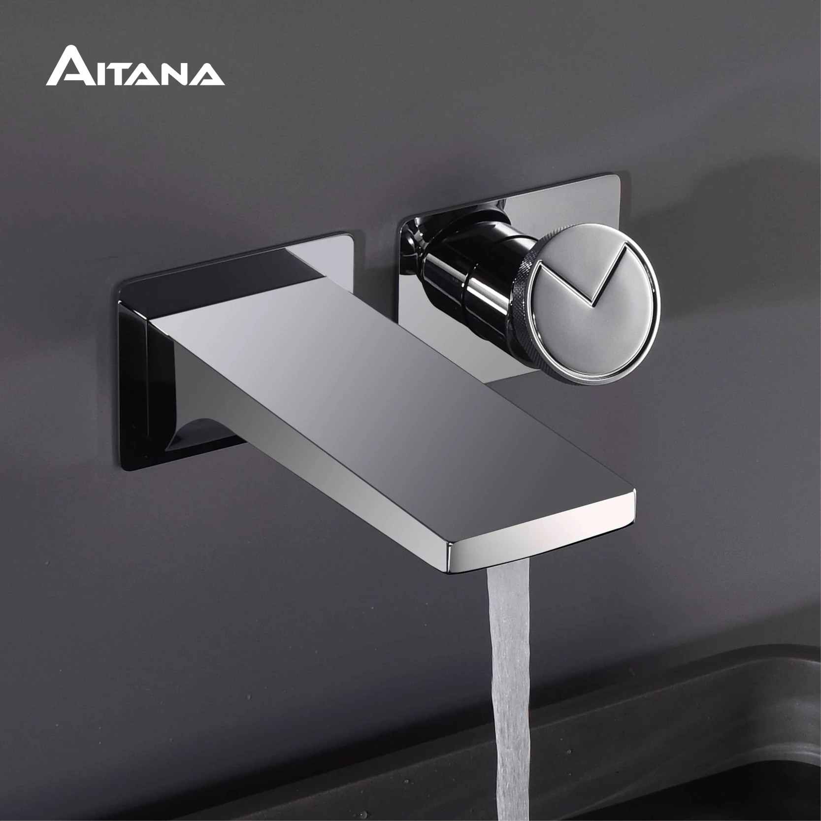 Роскошный латунный хромированный смеситель для ванной комнаты с настенным