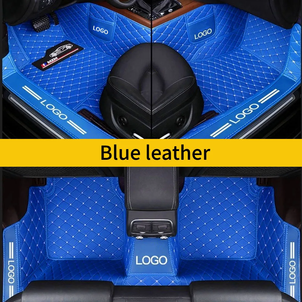 

For Mazda 3 2006 2007 2008- 2013 Car Floor Mats Waterproof Leather Mat With Porker Full Set Interior Carpets Front Rear Car Mats