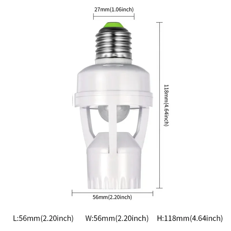 E27 держатель лампы адаптер с PIR-датчиком движения AC100-240 В