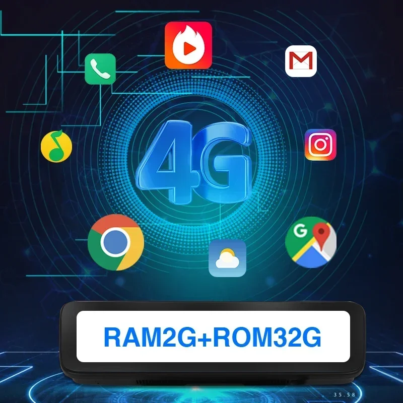 2 ГБ + 32 Android видеорегистратор с поддержкой 4G 4 объектива Зеркальные камеры HD 1080P