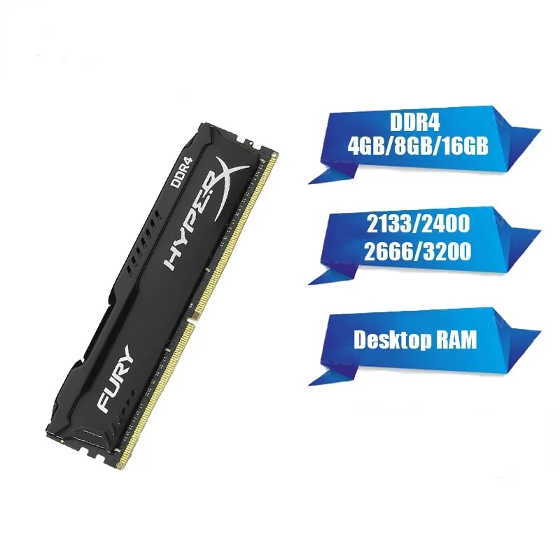 

DDR4 Memory 4GB 8GB 16GB 2133/2400/2666/3200 MHz DIMM 288Pin Non-ecc Desktop RAM Pc Memory PC4-17000 19200 21300 25600