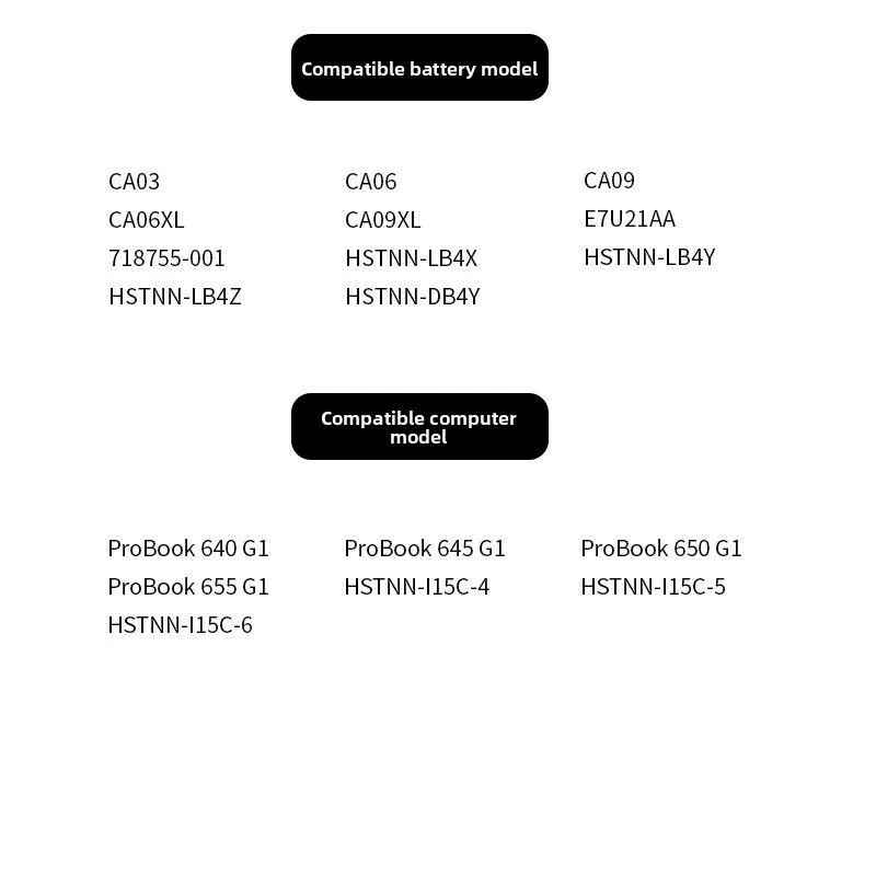 Фото Новая батарея CA06 10.8V 5100mAh для ноутбуков HP ProBook 640 G1, 645 G1, 650 G1, HSTNN-IB4W, HSTNN-LB4Y, DB4Y, LB4Z, CA09, CA06XL, LB4X, DB4Z №2