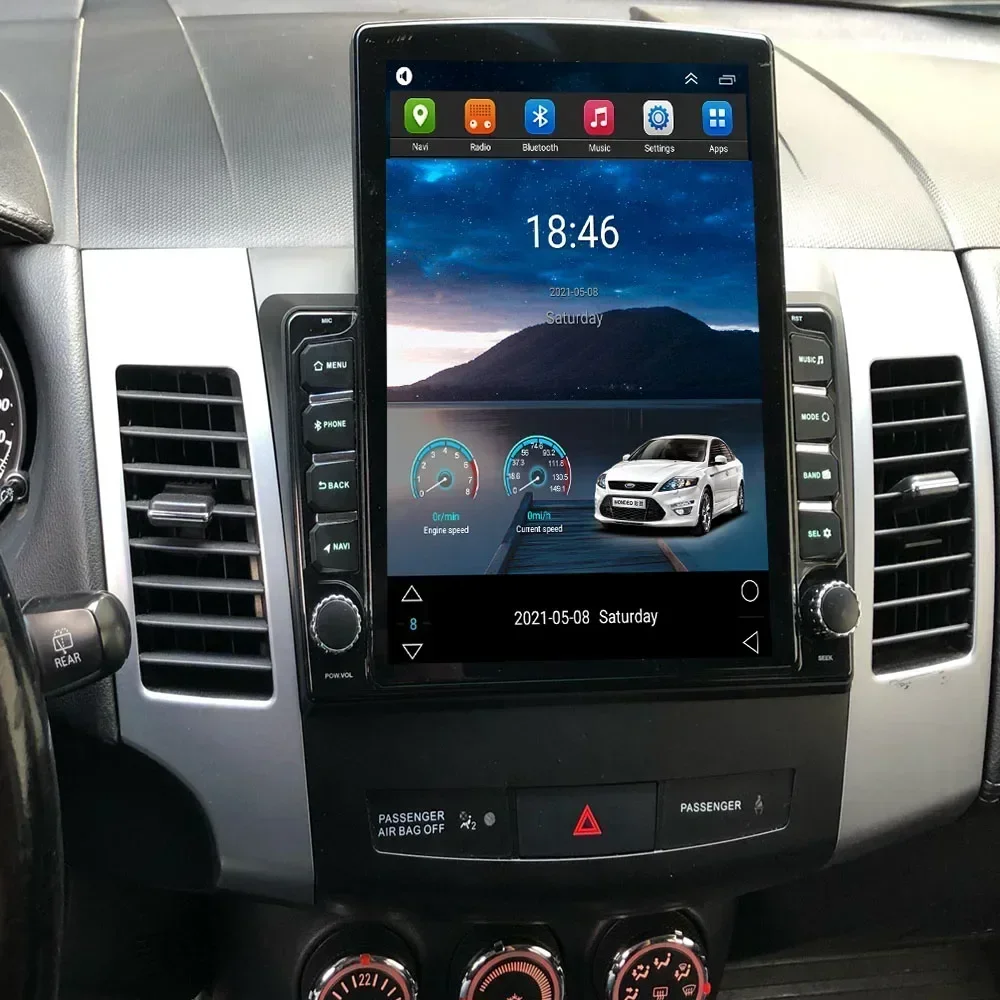 2Din 9 7 &quotТесла автомобильный мультимедийный плеер GPS для Mitsubishi Outlander xl 2 2005-2012 Peugeot