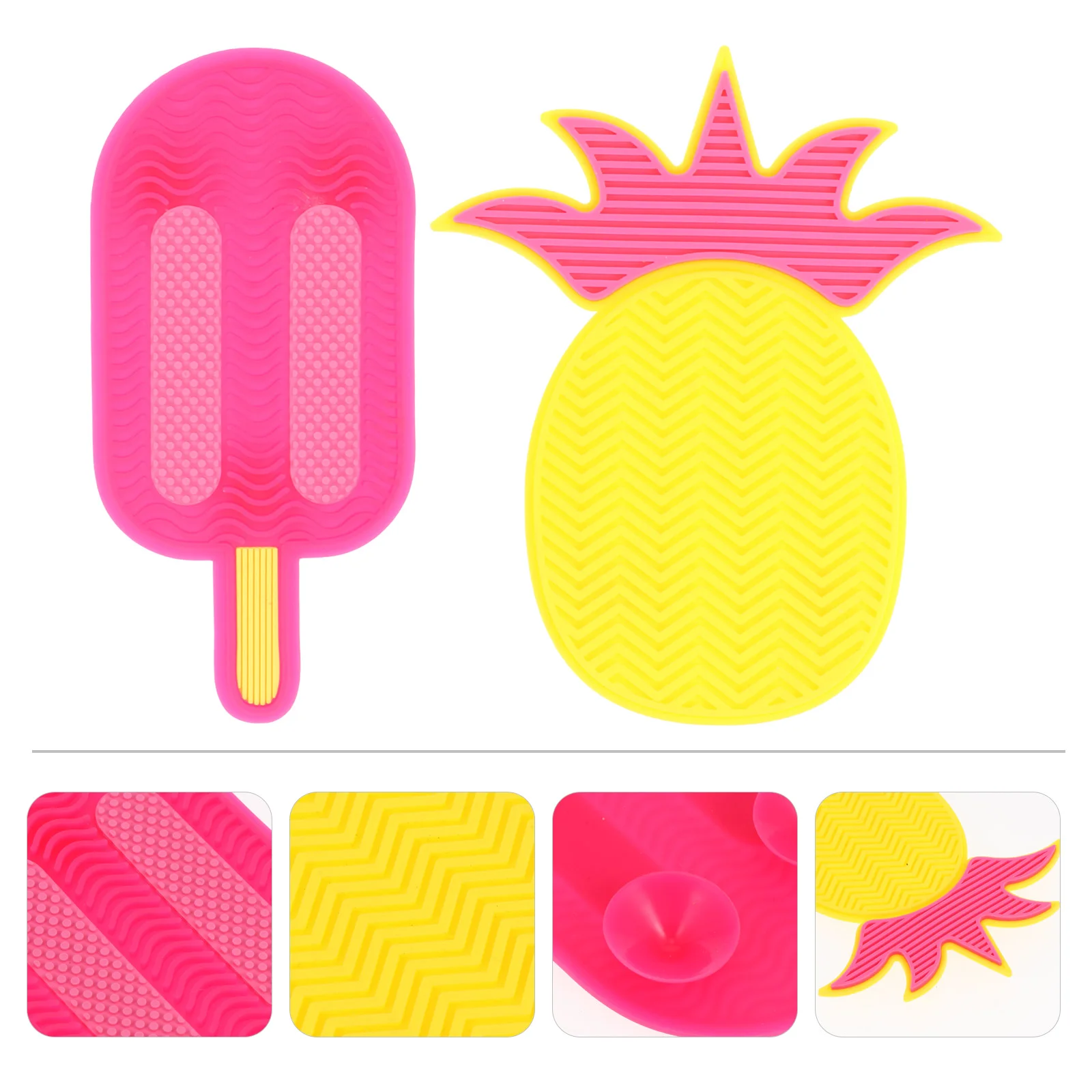 

2pcs Household Silicone Brush Cleaning Scrubber Cleaning Pad Makeup Brush Cleaner