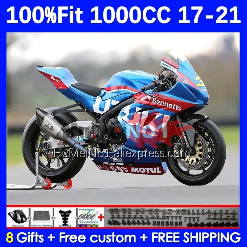 

Инъекция для SUZUKI GSXR1000 GSXR 1000 C L7 116No.2 K17 GSXR-1000 17 18 19 20 21 2017 2018 2019 2020 2021 Синий завод обтекателей
