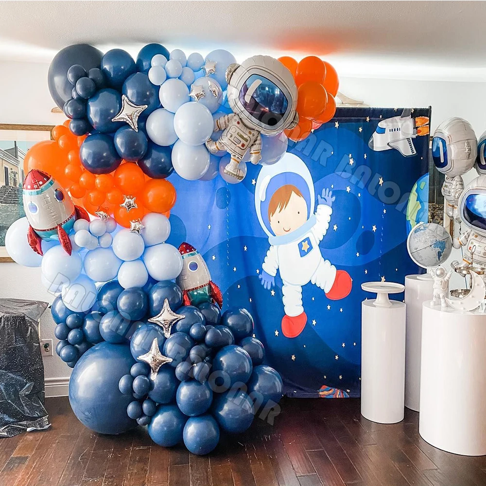 

Astronaut Rocket Galaxy Universe Outer Space Theme Balloons Garland Arch Kit Boy Birthday Party Decorations Baby Shower Supplies