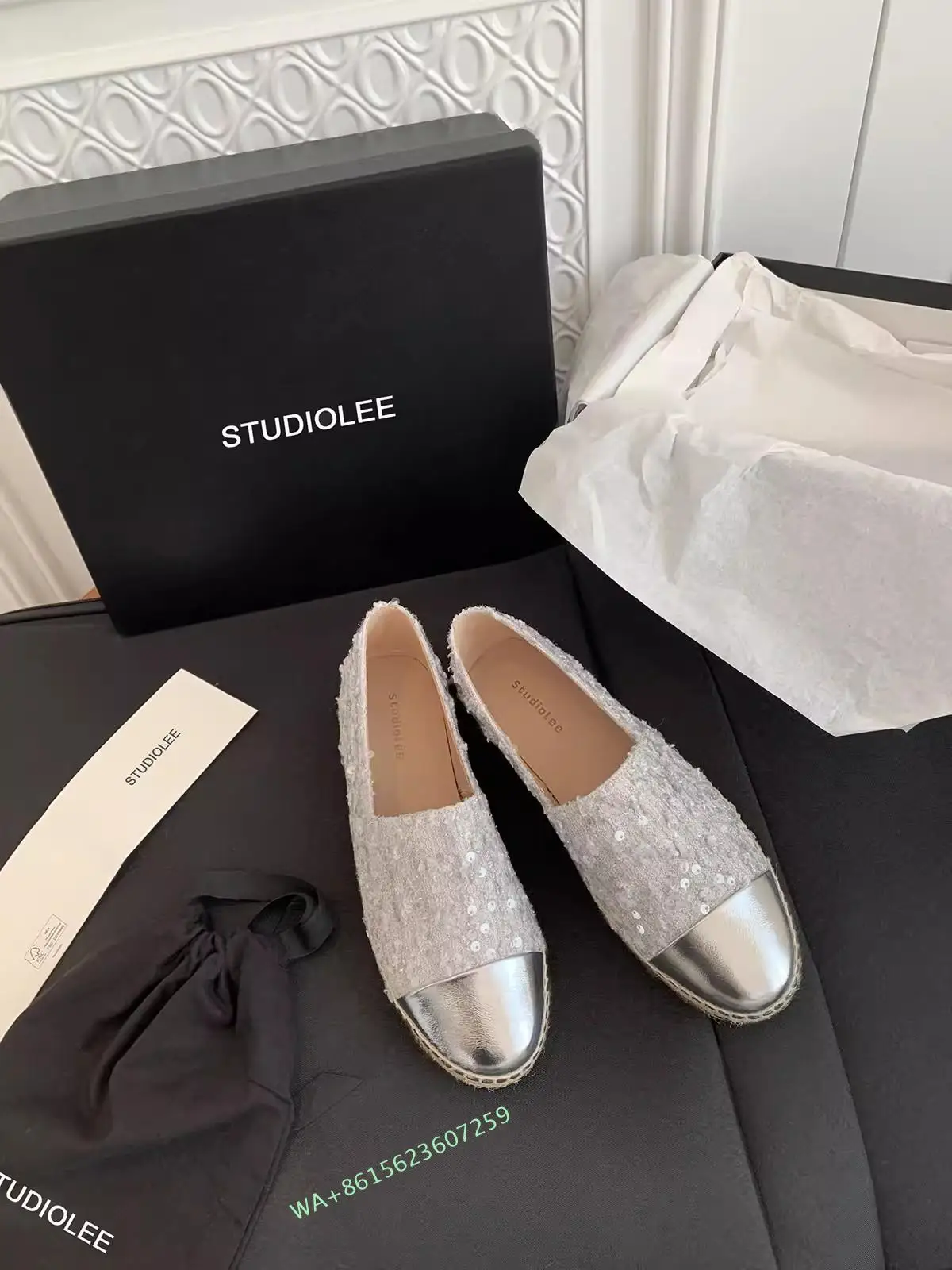 Новинка весна-лето 2024 женские туфли без шнуровки из соломы на толстой подошве