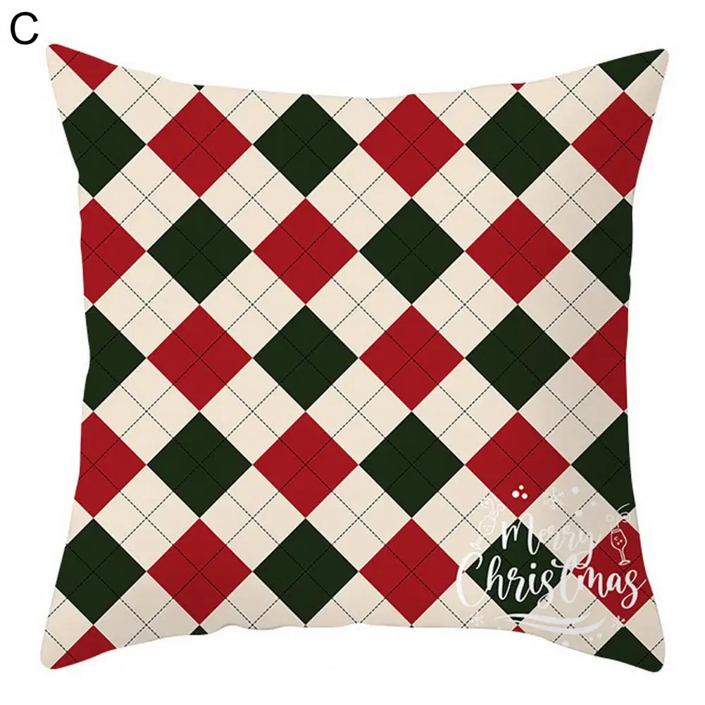 

Festive Pillowcase Festive Winter Pillow Covers Santa Claus Snowflake Elk Print Farmhouse Christmas Decorative Cushion Cases Elk