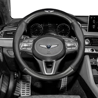 38cm car carbon fiber steering wheel cover anti slip for hyundai genesis steering wheel cover g80 gv80 g70 2021