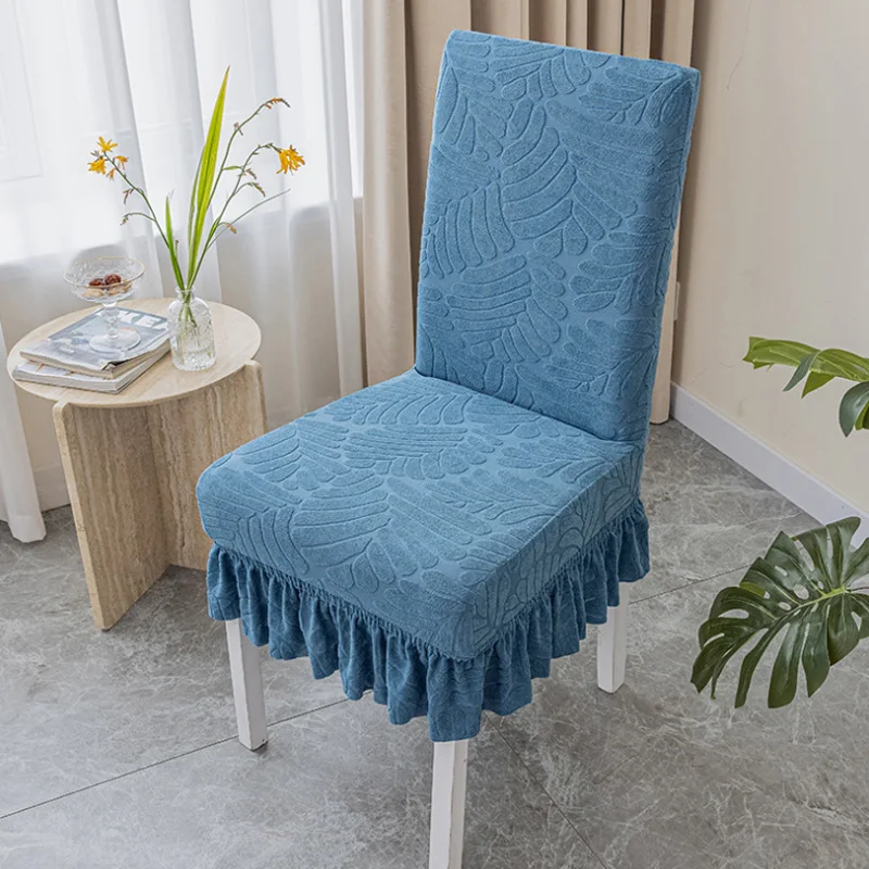 

Washable Chair Seat Covers Full-inclusive Jacquard Dining Chair Room Stretch Jacquard Dining Chair Cover Slipcover Elastic