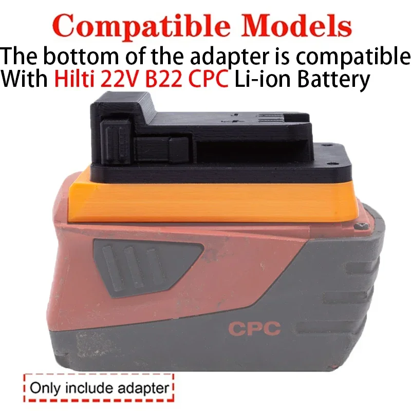Адаптер/преобразователь аккумулятора для Milwaukee 18V li-ion Tools to Hilti 22V B22 CPC адаптер