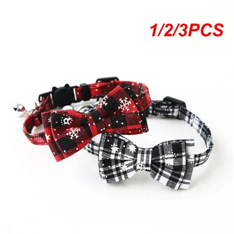 

1/2/3PCS Cute Cat Collar Small Puppy Cat Dog Collars Bow Kitten Collar Bowknot Necklace with Bell for Dog Cat Chihuahua Pet