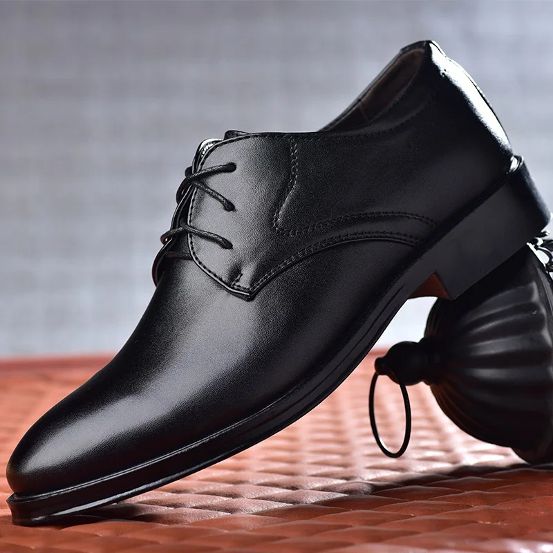 

2021 New Men Dress Shoes High Quality Leather Formal Shoes Men Big Size 38-48 Oxford Shoes for Men Fashion Office Shoes Men