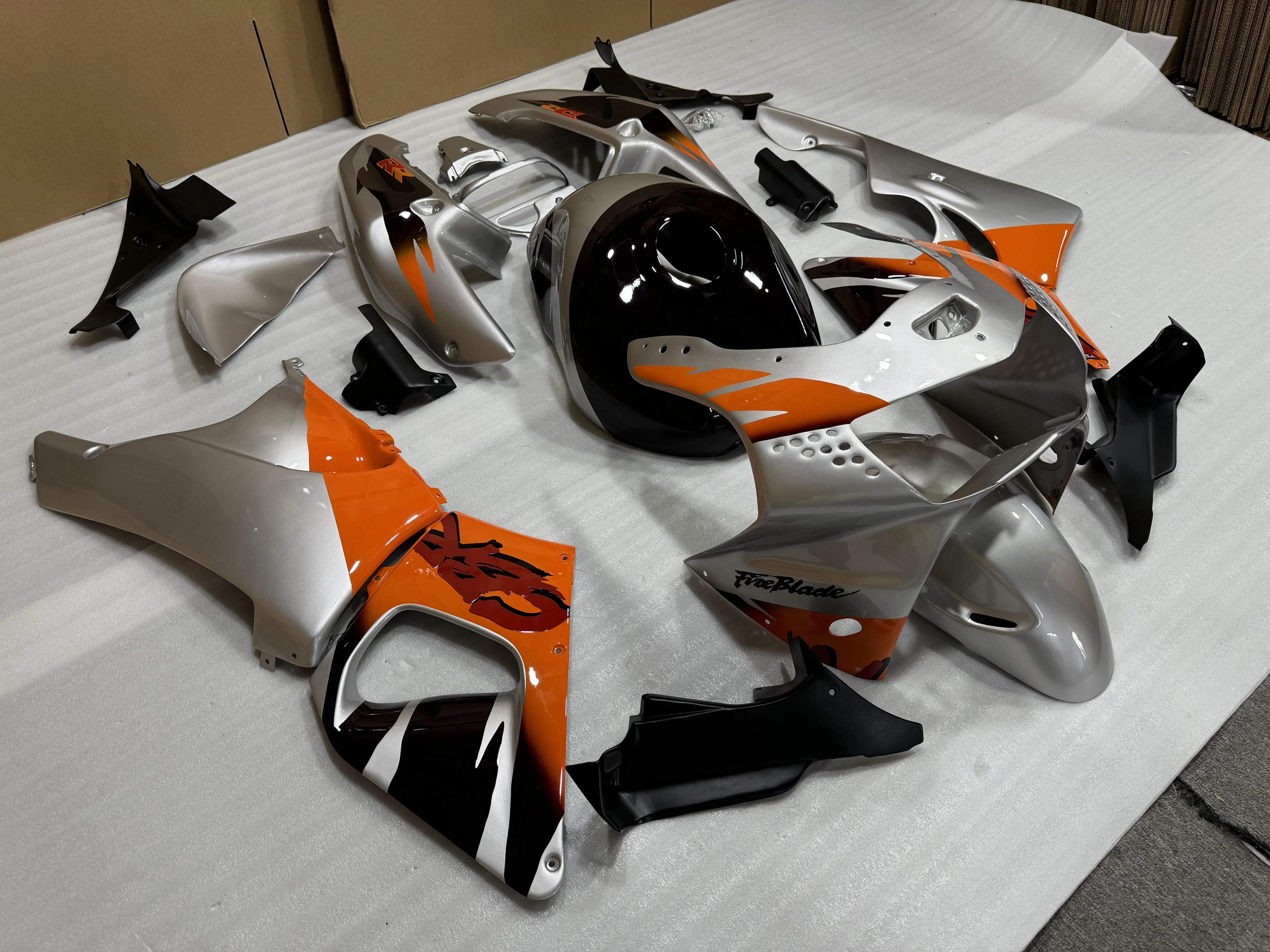 Комплект обтекателя подходит для HONDA CBR 900RR 900 1998 1999 оранжевый черный обтекатель